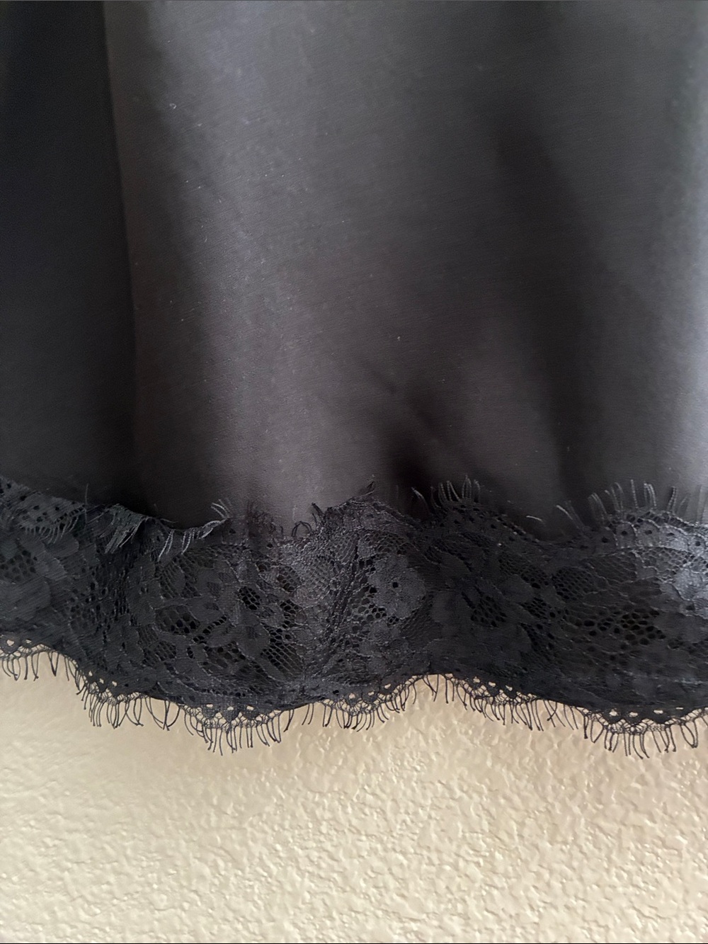 Rebecca Minkoff Black Lace-Trim Slip Midi Dress - Picture 3 of 5
